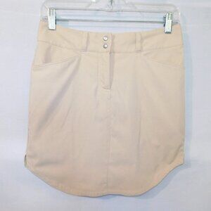 Adidas Womens 2 Khaki Tan Skort reflective Activewear Skirt Short